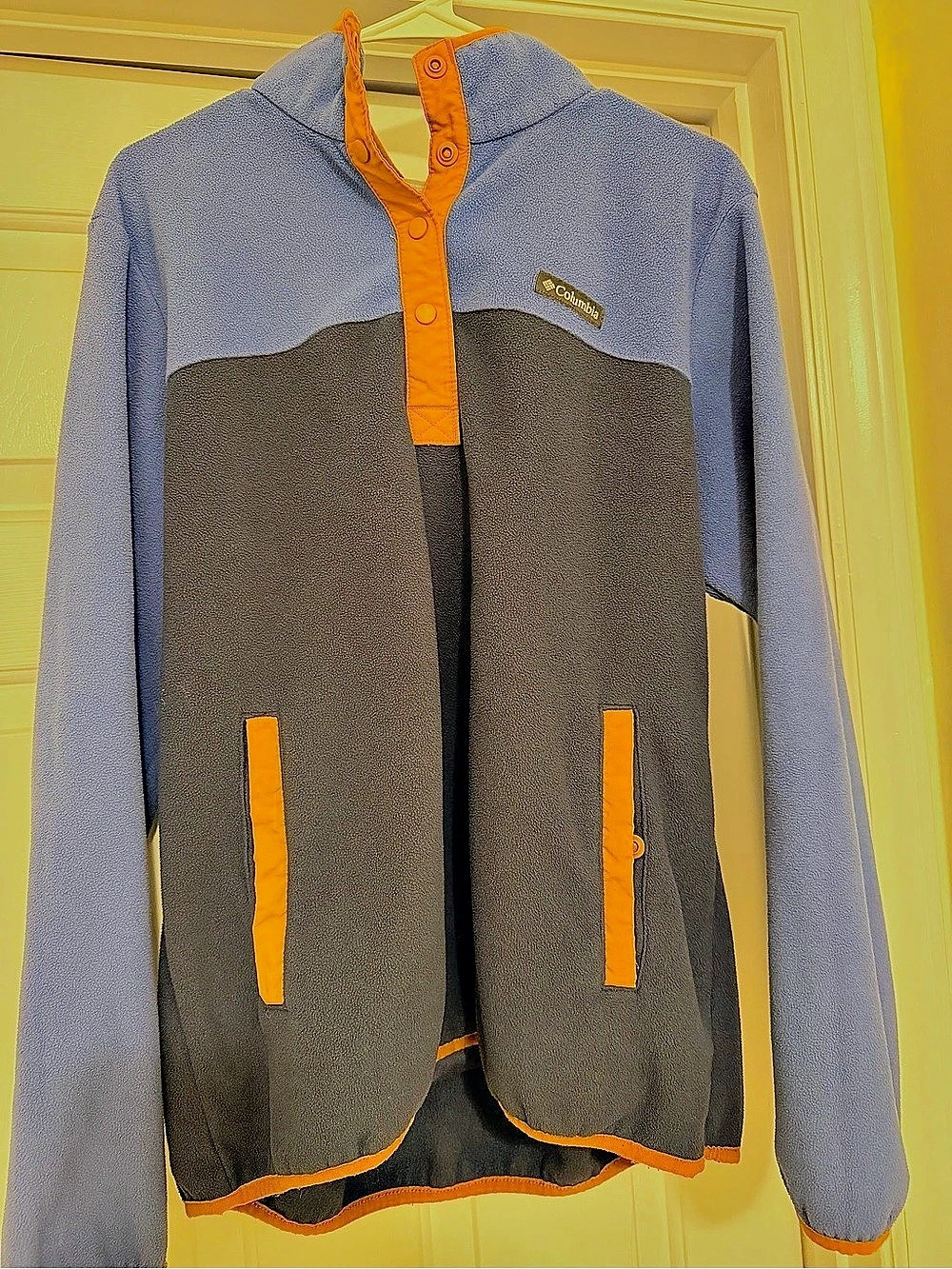 Columbia Fleece Jacket Blue & Tan XL